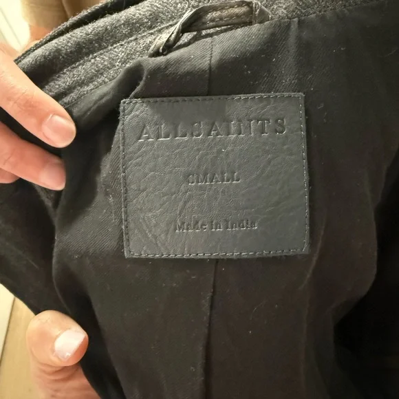 All Saints Black Lightweight Shirt Jacket - Picture 4 of 4